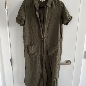 Whistles Green Linen Dress